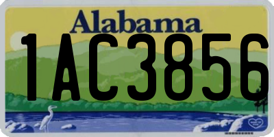 AL license plate 1AC3856