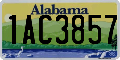AL license plate 1AC3857