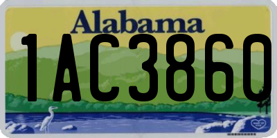 AL license plate 1AC3860