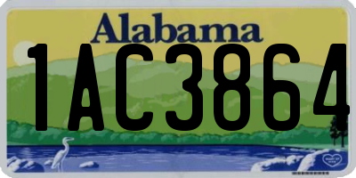 AL license plate 1AC3864