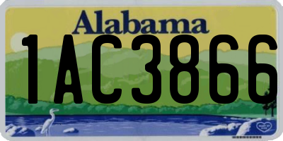 AL license plate 1AC3866