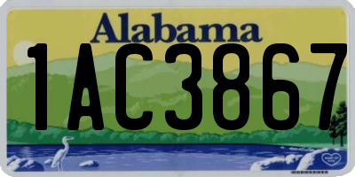 AL license plate 1AC3867