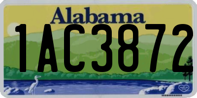 AL license plate 1AC3872