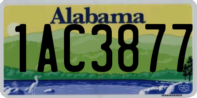 AL license plate 1AC3877