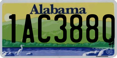 AL license plate 1AC3880