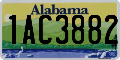 AL license plate 1AC3882