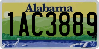 AL license plate 1AC3889