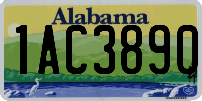 AL license plate 1AC3890