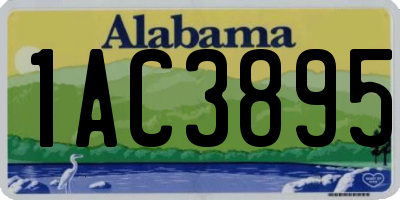 AL license plate 1AC3895