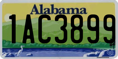 AL license plate 1AC3899