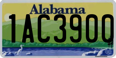 AL license plate 1AC3900