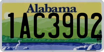 AL license plate 1AC3902