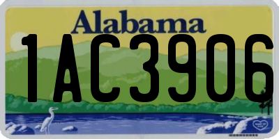 AL license plate 1AC3906