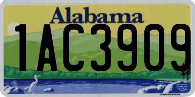 AL license plate 1AC3909