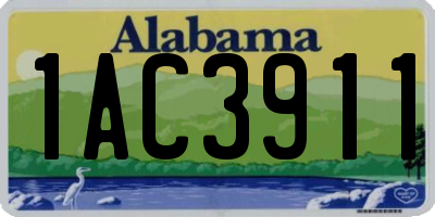 AL license plate 1AC3911