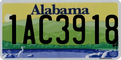 AL license plate 1AC3918