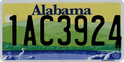 AL license plate 1AC3924