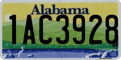 AL license plate 1AC3928