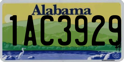 AL license plate 1AC3929