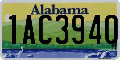 AL license plate 1AC3940