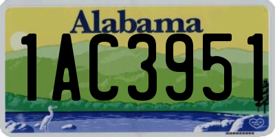 AL license plate 1AC3951