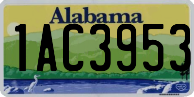 AL license plate 1AC3953