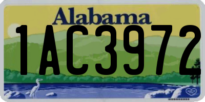 AL license plate 1AC3972