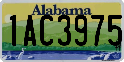 AL license plate 1AC3975