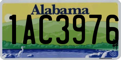 AL license plate 1AC3976