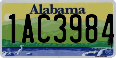 AL license plate 1AC3984