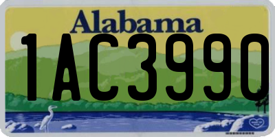 AL license plate 1AC3990