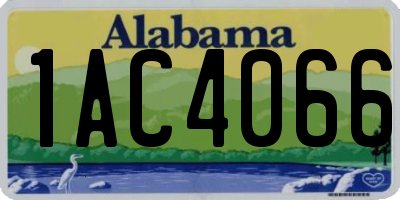 AL license plate 1AC4066