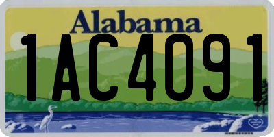AL license plate 1AC4091