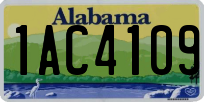 AL license plate 1AC4109