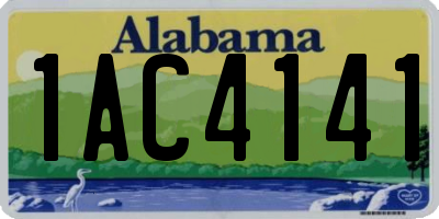 AL license plate 1AC4141