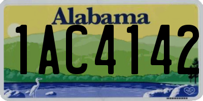 AL license plate 1AC4142