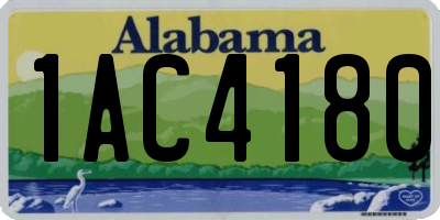 AL license plate 1AC4180
