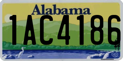 AL license plate 1AC4186