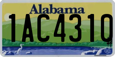 AL license plate 1AC4310