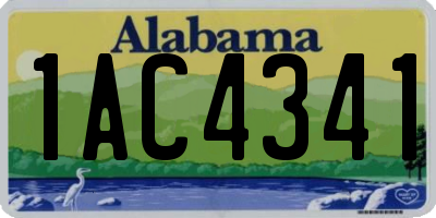 AL license plate 1AC4341