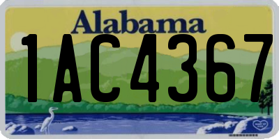 AL license plate 1AC4367