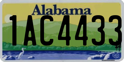 AL license plate 1AC4433