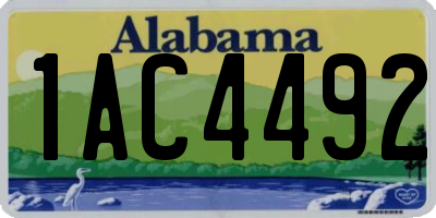 AL license plate 1AC4492