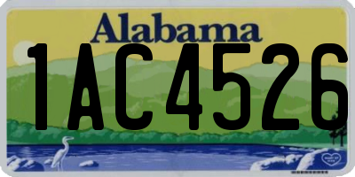 AL license plate 1AC4526