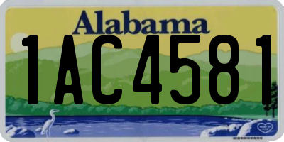 AL license plate 1AC4581