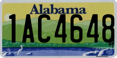 AL license plate 1AC4648