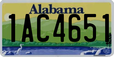 AL license plate 1AC4651