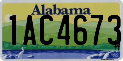 AL license plate 1AC4673