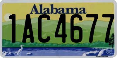 AL license plate 1AC4677