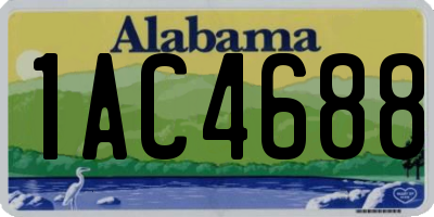 AL license plate 1AC4688